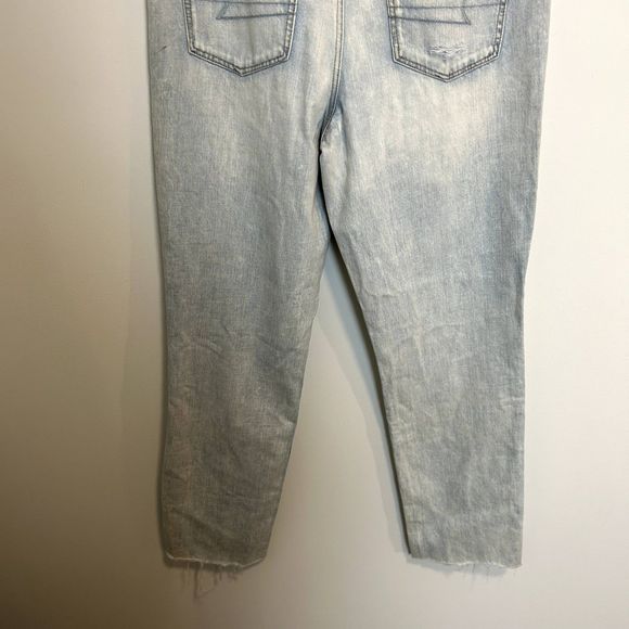 NWOT American Eagle Womens Skinny Jeans 12 Long 100% Cotton Raw Hem Distressed - Picture 13 of 16